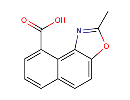 Molecular Structure of 1384846-98-3 (2-methylnaphtho[1,2-d]oxazole-9-carboxylic acid)