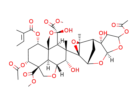 Molecular Structure of 122437-48-3 (23-α,β-acetoxy-22,23-dihydroazadirachtin)
