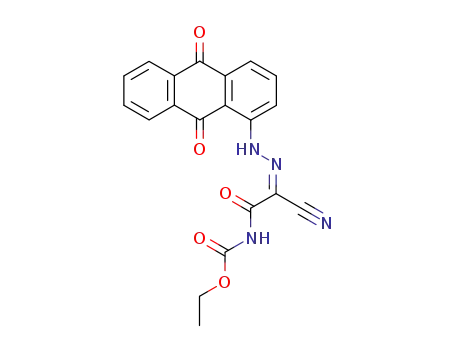 Ethyl 9,10-anthraquinon-1-ylhydrazonocyanacetylcarbamate