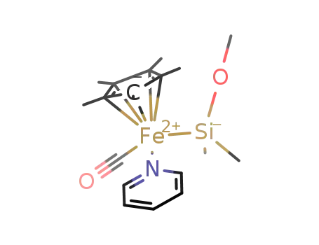 Molecular Structure of 675833-17-7 (Cp*(OC)(pyridine)FeSiMe<sub>2</sub>OMe)
