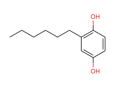 Molecular Structure of 4197-72-2 (2-hexylbenzene-1,4-diol)