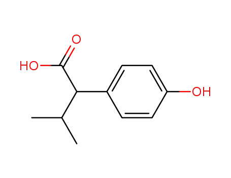 Molecular Structure of 70124-98-0 (2-(P-HYDROXYPHENYL)ISOVALERIC ACID)