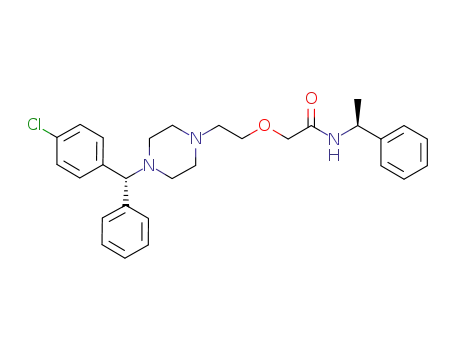 Molecular Structure of 1150310-67-0 ((R)-2-[2-[4-[(4-chlorophenyl)phenylmethyl]-1-piperazinyl]ethoxy]-1-(S)-[N-(1-phenyIethyl)]acetamide)