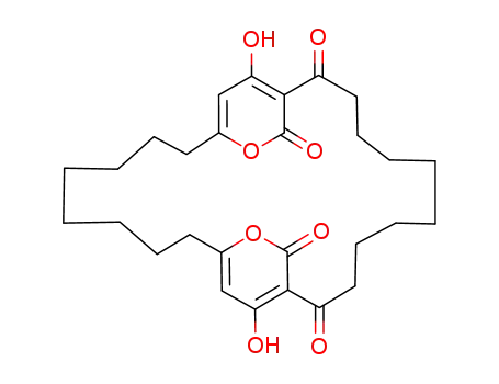 Molecular Structure of 247599-44-6 (28,29-dihydroxy-11,26-dioxa-tricyclo[22.2.2.2<sup>10,13</sup>]triaconta-1<sup>(27)</sup>,10<sup>(30)</sup>,13<sup>(29)</sup>,24<sup>(28)</sup>-tetraene-12,14,23,25-tetraone)