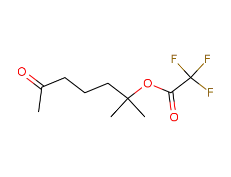 Molecular Structure of 104857-57-0 (Acetic acid, trifluoro-, 1,1-dimethyl-5-oxohexyl ester)