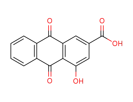 Molecular Structure of 25186-77-0 (4-hydroxy-9,10-dioxo-9,10-dihydroanthracene-2-carboxylic acid)