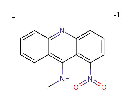 Molecular Structure of 19395-61-0 (9-Acridinamine, N-methyl-1-nitro-)