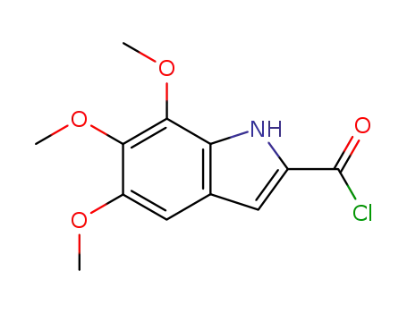 Molecular Structure of 556038-52-9 (1H-Indole-2-carbonyl chloride, 5,6,7-trimethoxy-)