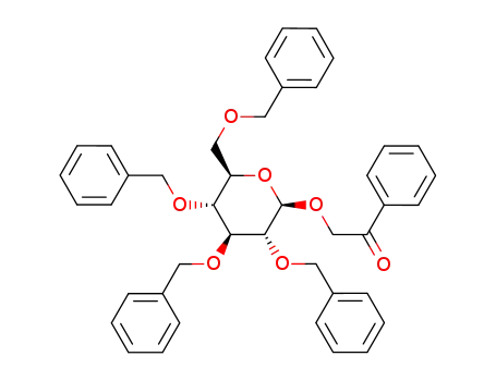 Molecular Structure of 172986-43-5 (phenacyl 2,3,4,6-tetra-O-benzyl-β-D-glucopyranoside)