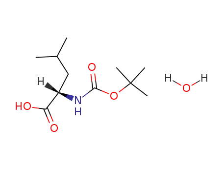 Molecular Structure of 200937-21-9 (Boc-DL-Leu-OH H2o)