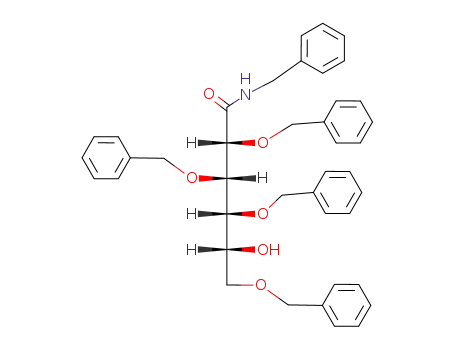 Molecular Structure of 128984-82-7 ((2R,3S,4R,5R)-N-benzyl-5-hydroxy-2,3,4,6-tetrabenzyloxyhexanamide)