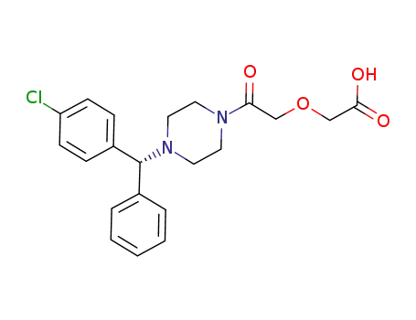 Molecular Structure of 1058165-14-2 (R-2-(2-(4-((4-chlorophenyl)(phenyl)methyl)piperazin-1-yl)-2-oxoethoxy)acetic acid)