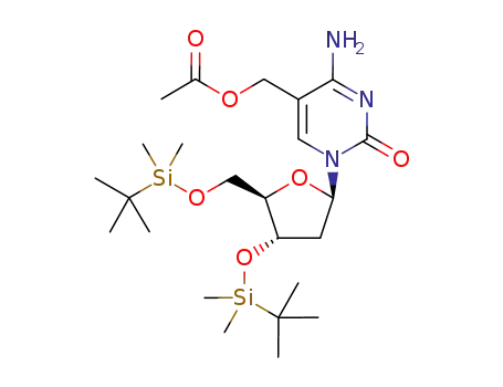 Molecular Structure of 354581-54-7 (5-acetoxymethyl-3',5'-di-O-tert-butyldimethylsilyl-2'-deoxycytidine)