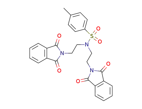 Molecular Structure of 23538-91-2 (N,N-bis(2-(1,3-dioxoisoindolin-2-yl)ethyl)-4-methylbenzenesulfonamide)
