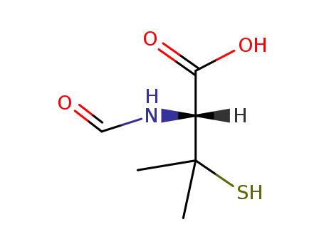 Molecular Structure of 884311-05-1 (<i>N</i>-formyl-L-penicillamine)