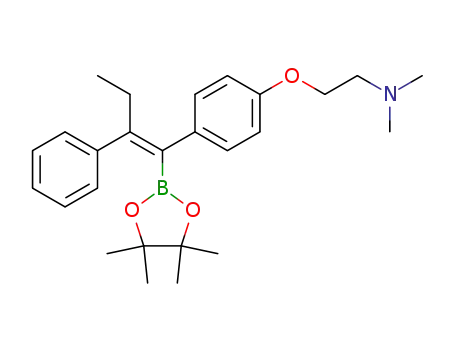 Molecular Structure of 865999-31-1 ((Z)-1-(4',4',5',5'-tetramethyl-1',3',2'-dioxaborolan-2'-yl)-1-[4''-(2'''-dimethylaminoethoxy)phenyl]-2-phenyl-1-butene)