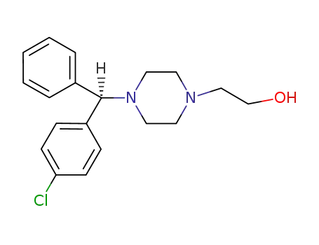 Molecular Structure of 705289-61-8 ((+)-[2-[4-[(4-chlorophenyl)-phenyl methyl]-1-piperazinyl]]ethanol)