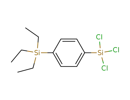 Molecular Structure of 18037-06-4 (Silane, trichloro[4-(triethylsilyl)phenyl]-)