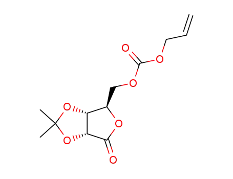Molecular Structure of 111549-92-9 (5-O-(allyloxycarbonyl)-2,3-O-isopropylidene-D-ribonolactone)