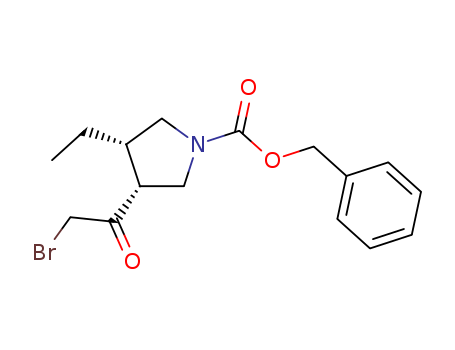 (3R,4S)-3-(2-Bromoacetyl)-4-ethyl-1-pyrrolidinecarboxylic acid phenylmethyl ester CAS No.1428243-26-8