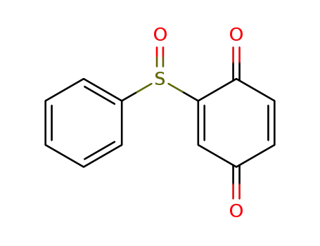 Molecular Structure of 115148-07-7 (2,5-Cyclohexadiene-1,4-dione, 2-(phenylsulfinyl)-)