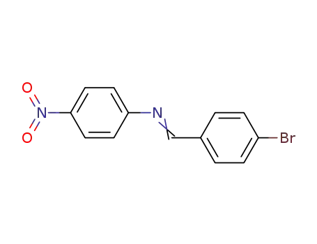 Molecular Structure of 78396-33-5 (Benzenamine, N-[(4-bromophenyl)methylene]-4-nitro-)