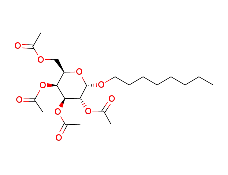 Molecular Structure of 128299-96-7 (Octyl 2,3,4,6-O-Tetraacetyl-b-D-mannopyranoside)