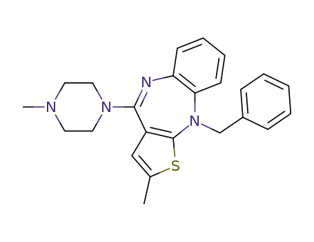 Molecular Structure of 765244-26-6 (10-Benzyl-2-methyl-4-(4-methyl-1-piperazinyl)-10H-thieno[2,3-b][1,5]benzodiazepine)