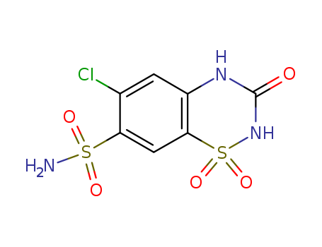 4-chloro-10-hydroxy-8,10-dioxo-10$l^{6}-thia-7,9-diazabicyclo[4.4.0]deca-2,4,6,10-tetraene-3-sulfonamide cas  89813-56-9