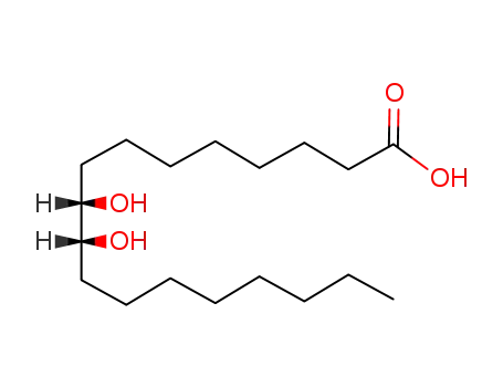 Molecular Structure of 38003-70-2 (D-<i>erythro</i>-9,10-dihydroxy-octadecanoic acid)