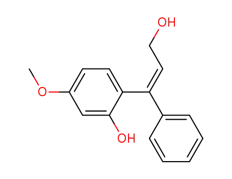 Molecular Structure of 10386-53-5 (3-(2-hydroxy-4-methoxyphenyl)-3-phenyl allyl alcohol)