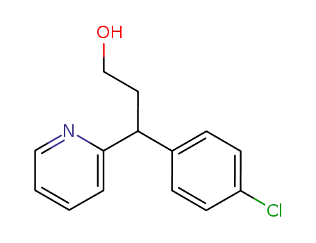 Molecular Structure of 73486-85-8 (3-(4-chlorophenyl)-3-pyridin-2-yl-propan-1-ol)