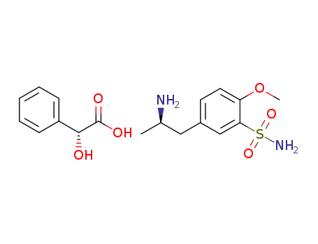 Molecular Structure of 1210430-94-6 (5-[(2R)-2-aminopropyl]-2-methoxybenzenesulfonamide D-mandelate)