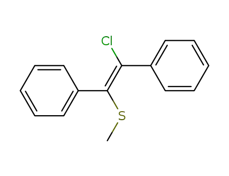Benzene, 1,1'-[1-chloro-2-(methylthio)-1,2-ethenediyl]bis-, (E)-