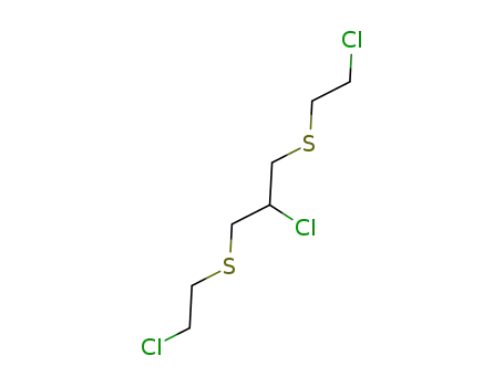 Molecular Structure of 63905-12-4 (1,3-Bis(2-chloroethylthio)-2-chloropropane)