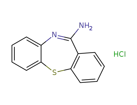 Molecular Structure of 1176987-11-3 (dibenzo[b,f][1,4]thiazepin-11-ylamine hydrochloride)