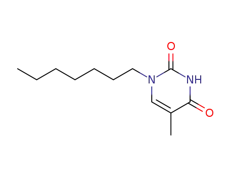Molecular Structure of 76849-30-4 (1-n-heptylthymine)