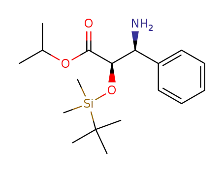 Molecular Structure of 201339-42-6 ((2R,3S)-3-Amino-2-(tert-butyl-dimethyl-silanyloxy)-3-phenyl-propionic acid isopropyl ester)