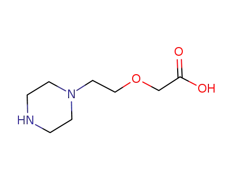 Molecular Structure of 197969-01-0 (Acetic acid, [2-(1-piperazinyl)ethoxy]- (9CI))