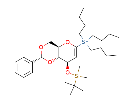 D-arabino-Hex-1-enitol,1,5-anhydro-2-deoxy-3-O-[(1,1-dimethylethyl)dimethylsilyl]-4,6-O-[(R)-phenylmethylene]-1-C-(tributylstannyl)-