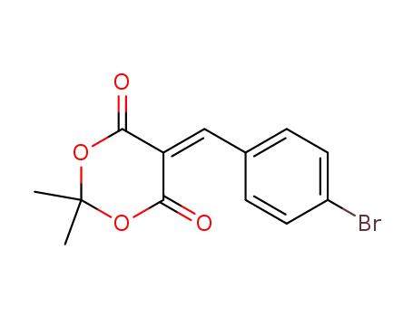 Molecular Structure of 15795-59-2 (1,3-Dioxane-4,6-dione, 5-[(4-bromophenyl)methylene]-2,2-dimethyl-)