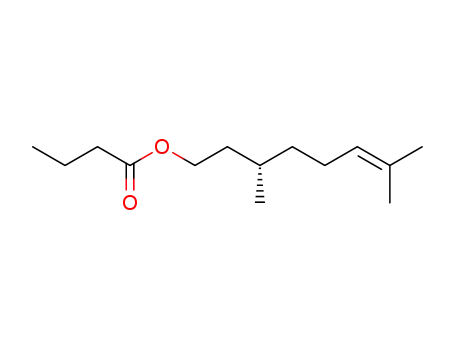 Molecular Structure of 94133-43-4 ((S)-3,7-dimethyloct-6-enyl butyrate)