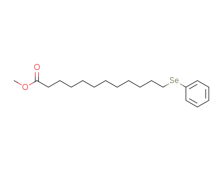 Molecular Structure of 74785-93-6 (Dodecanoic acid, 12-(phenylseleno)-, methyl ester)