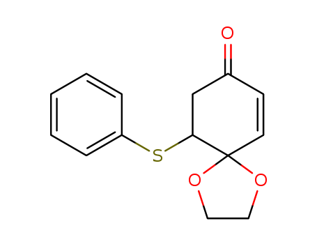 1,4-Dioxaspiro[4.5]dec-6-en-8-one, 10-(phenylthio)-
