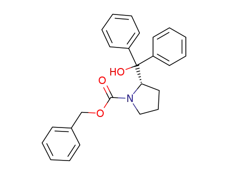 Molecular Structure of 113557-12-3 (1-Pyrrolidinecarboxylic acid, 2-(hydroxydiphenylmethyl)-, phenylmethyl
ester, (S)-)
