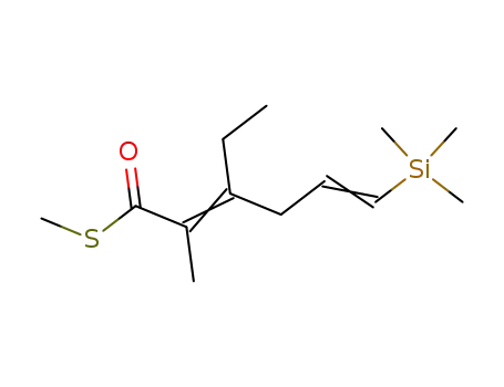 2,5-Hexadienethioic acid, 3-ethyl-2-methyl-6-(trimethylsilyl)-, S-methyl
ester