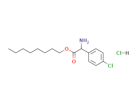 Molecular Structure of 126746-12-1 (DL-2-(p-Chlorphenyl)glycinoctylesterhydrochlorid)