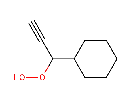 Molecular Structure of 17715-01-4 (1-Hydroperoxy-1-cyclohexyl-propin-<sup>(2)</sup>)