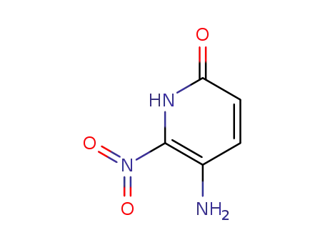Molecular Structure of 85868-31-1 (2(1H)-Pyridinone,  5-amino-6-nitro-)
