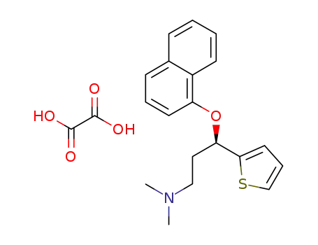 Molecular Structure of 932013-45-1 ((R)-N,N-dimethyl-3-(1-naphthalenyloxy)-3-(2-thienyl)propanamine oxalate)